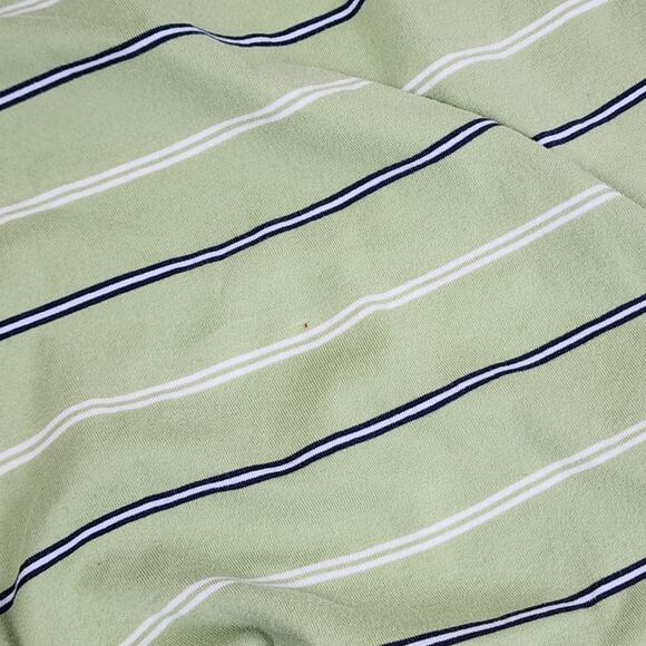 Chaps Golf Lime Green Striped Short Sleeve Collared Polo Shirt Men's Size L - Picture 8 of 8